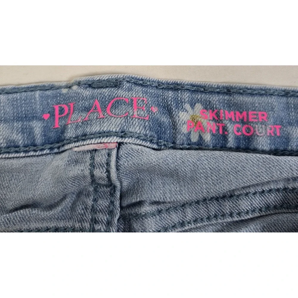 The Childrens Place Skimmer Pant Court Shorts Adjustable Waist Daisy Print Sz 16